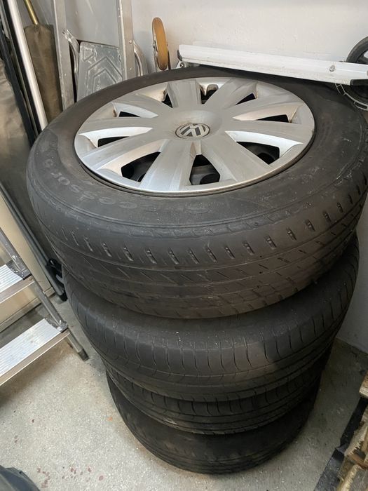 Jantes ferro, tampoes e peneus VW 205/60/R16