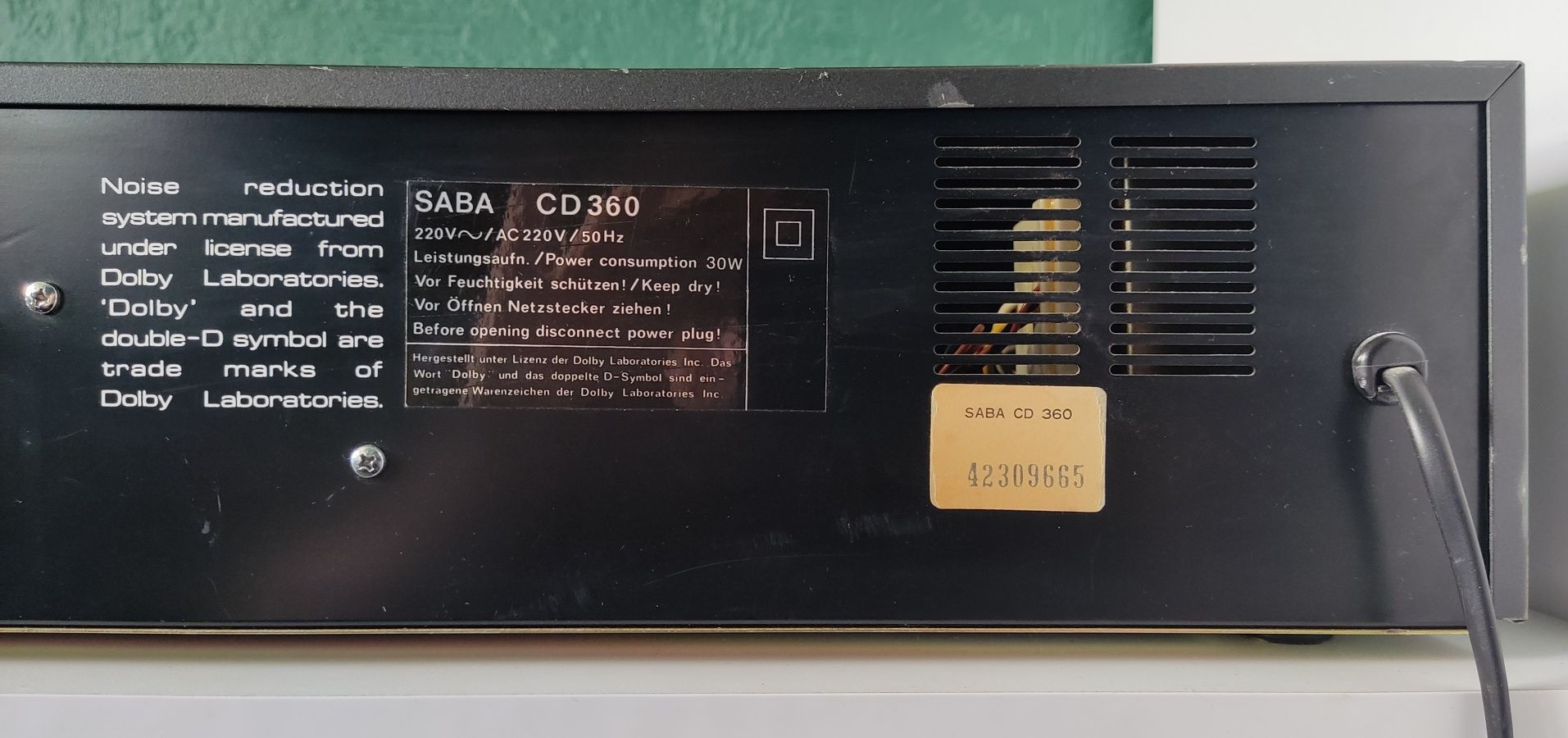 Saba CD 360 deck magnetofon