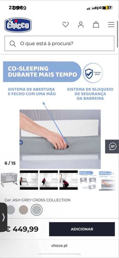 Berço Next2me chicco