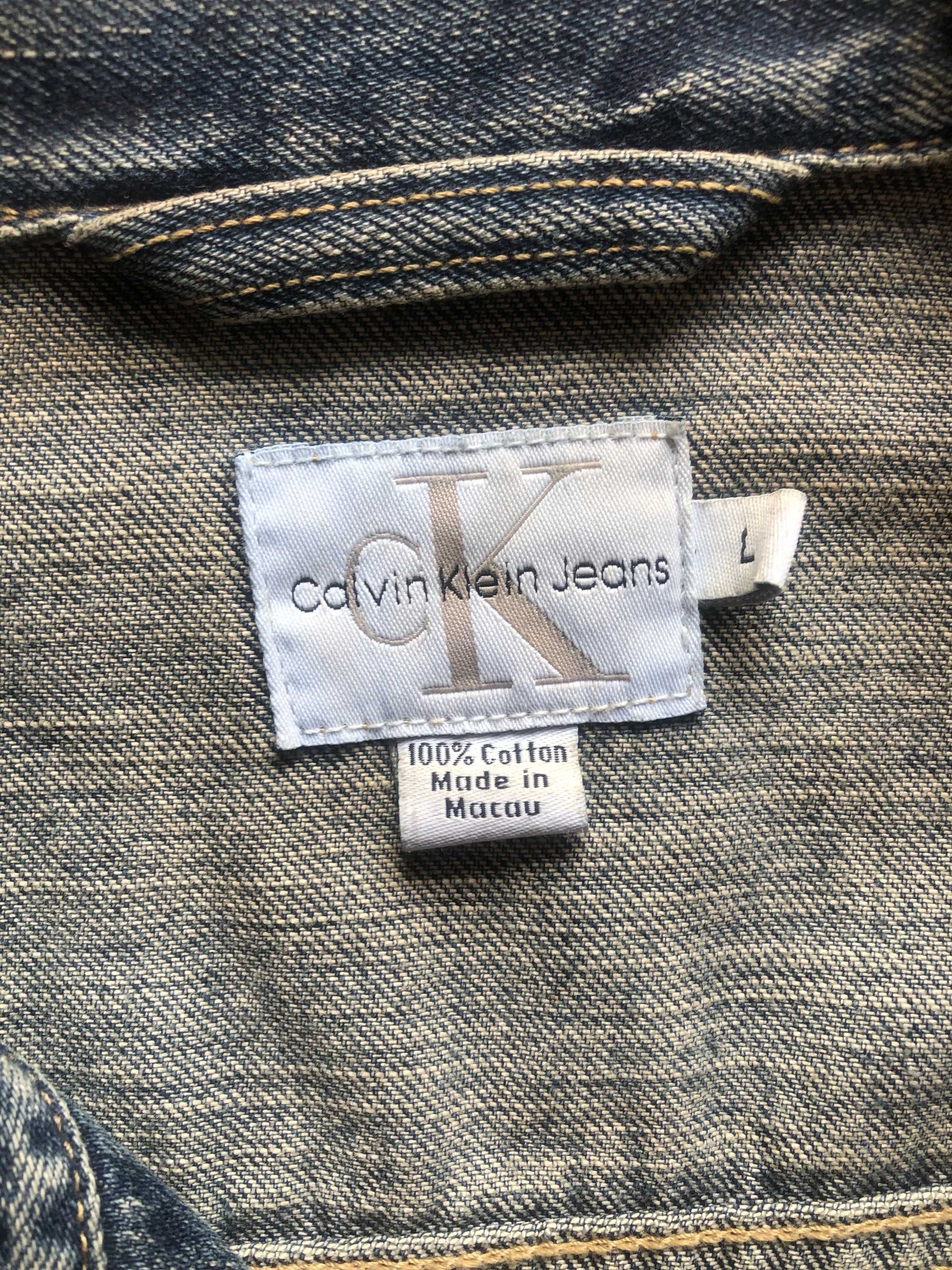CK Calvin Klein kurtka dżinsowa męska L vintage