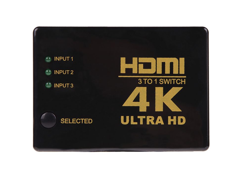 Switch Rozdzielacz 3X Do 1 Hdmi 4K Uhd + Pilot Ir