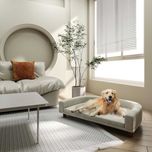 NOVO-Sofá para cães grandes, cama elevada 98x67x25cm, suporta até 40kg
