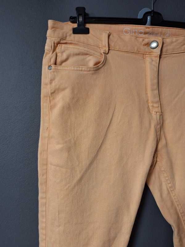 Spodnie jeansowe slim stretch na wiosne bawełna i lyocell, 46 18 XXXL
