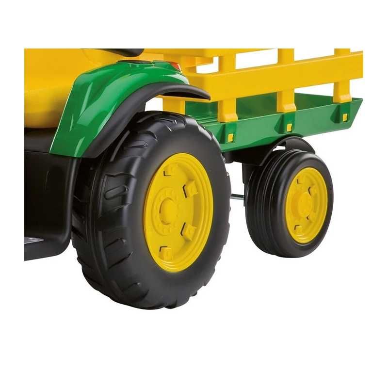 Nowy traktor JOHN DEERE dla dzieci pojazd z przyczepką 2x165W