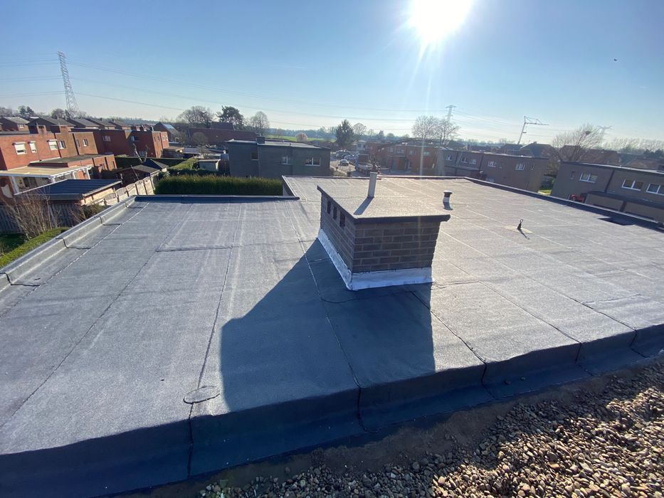 Dachy Plaskie. Pokrycie dachowe, papa termozgrzewalną