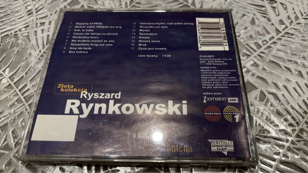 CD Ryszard Rynkowski-Inny Nie Będę Stan Bardzo Dobry