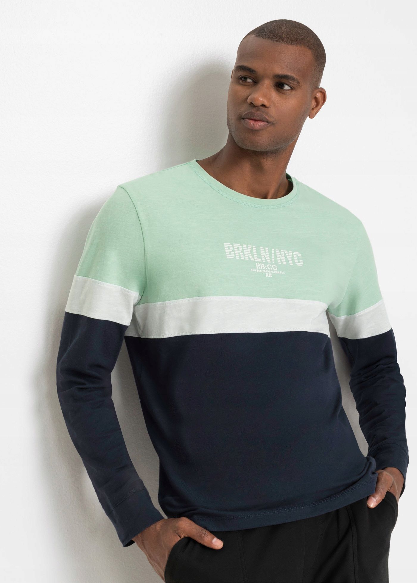 B.P.C męska bluzka kolorowa z nadrukiem 3XL.