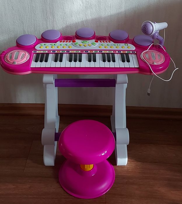 Дитяче піаніно синтезатор зі стільчиком