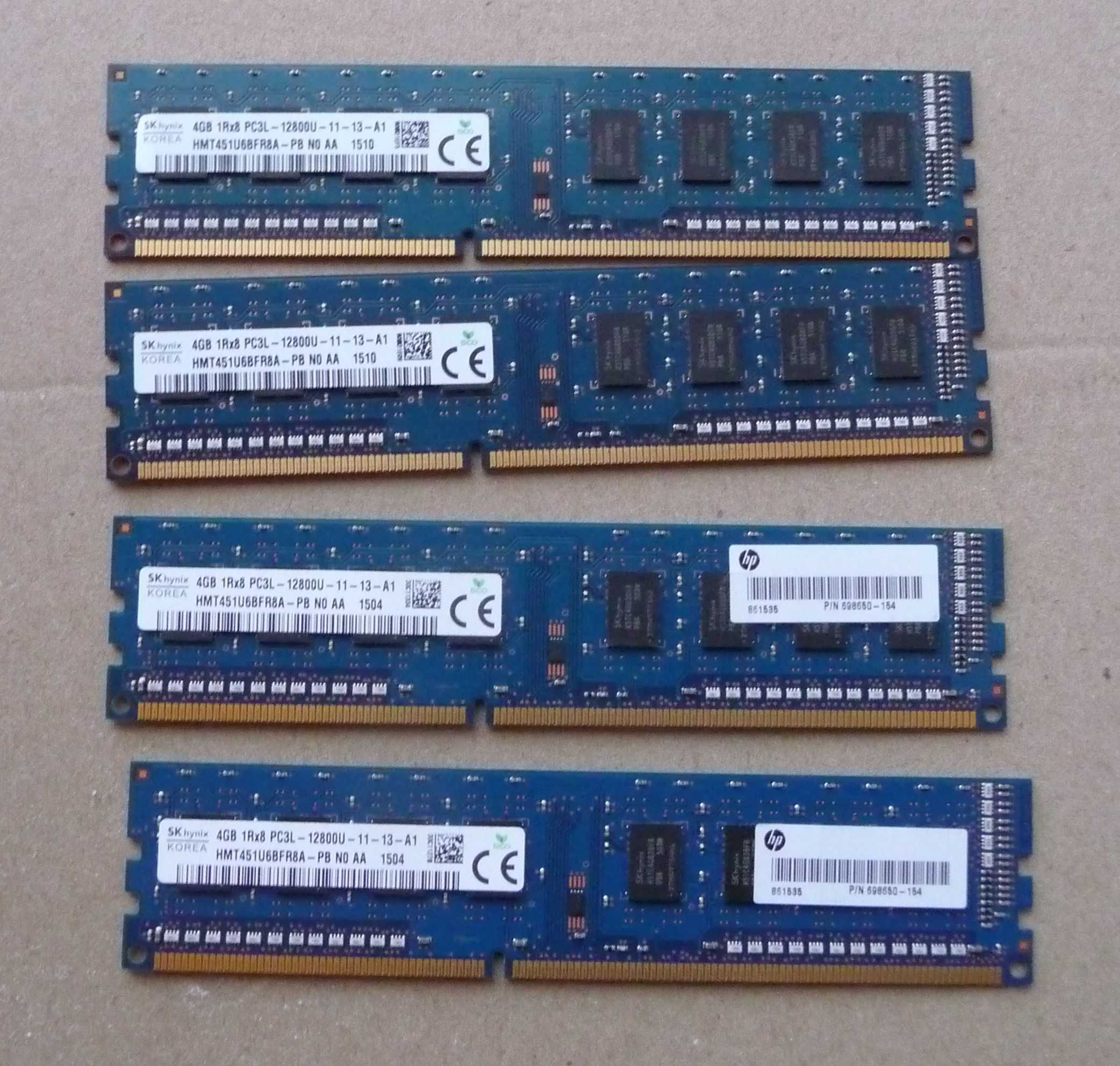 Оперативная память SKhynix 4GB DDR3L 1Rx8 PC3L-12800U HMT451U6BFR8A