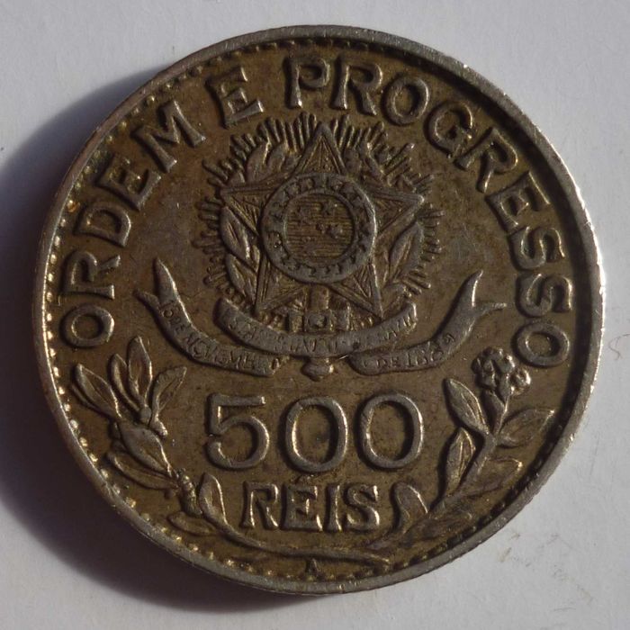 Moeda Brasil 500 réis 1913