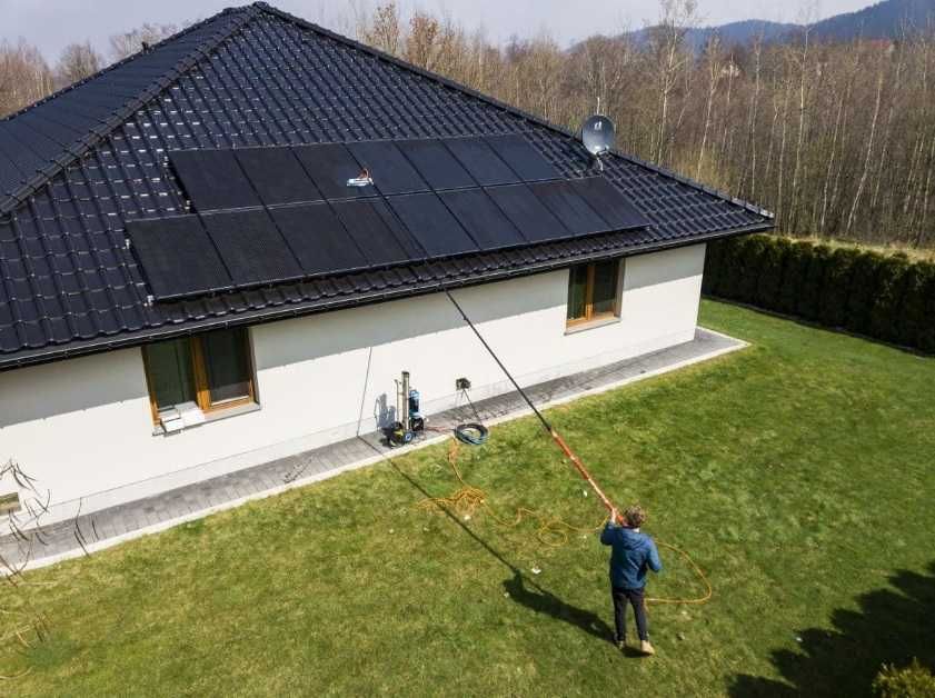 Szczotka do mycia paneli fotowoltaicznych, solarów, dachu, 5 metrów