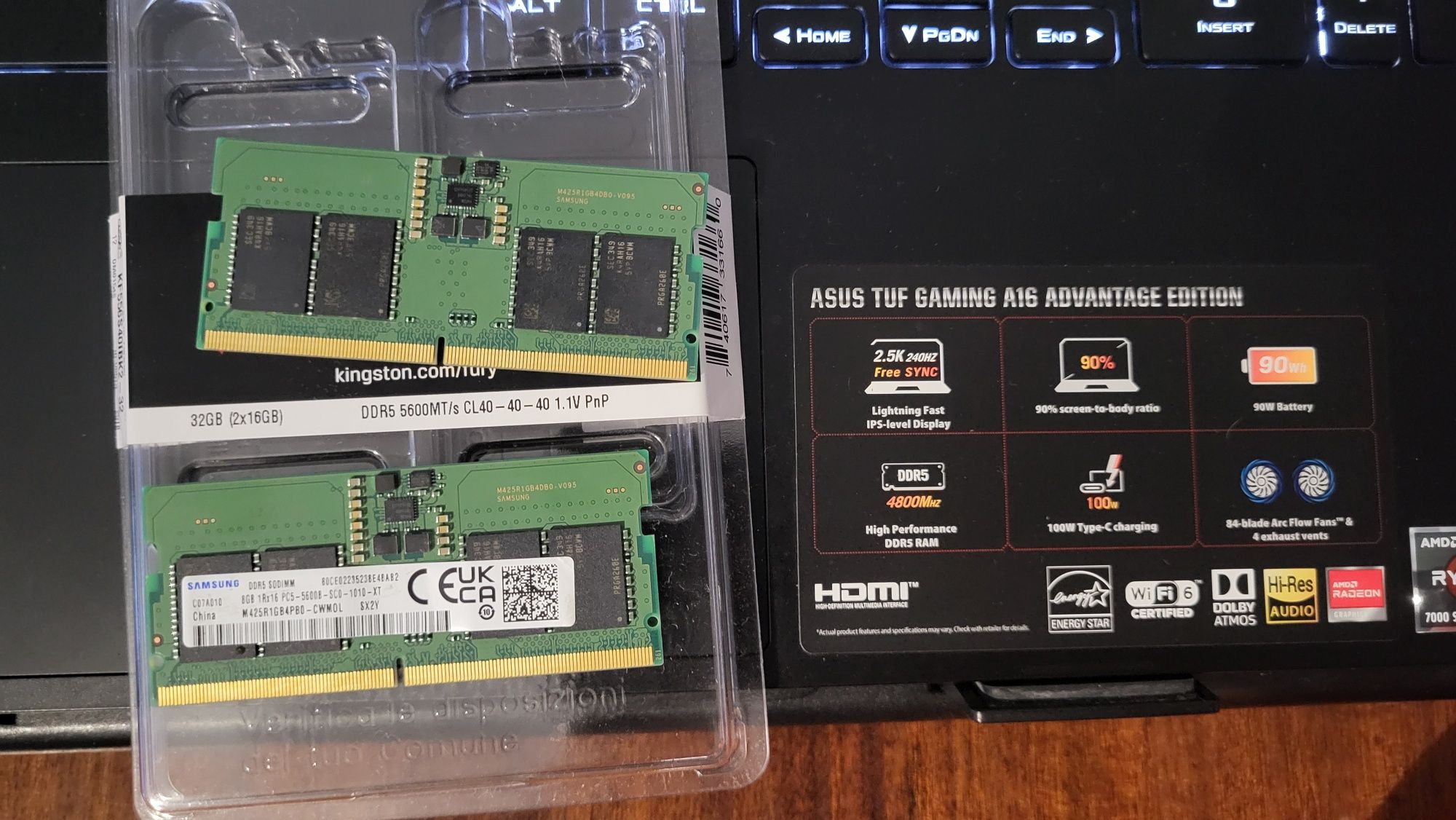 Продам ОЗУ для ноутбука DDR5 5600mhz Samsung
