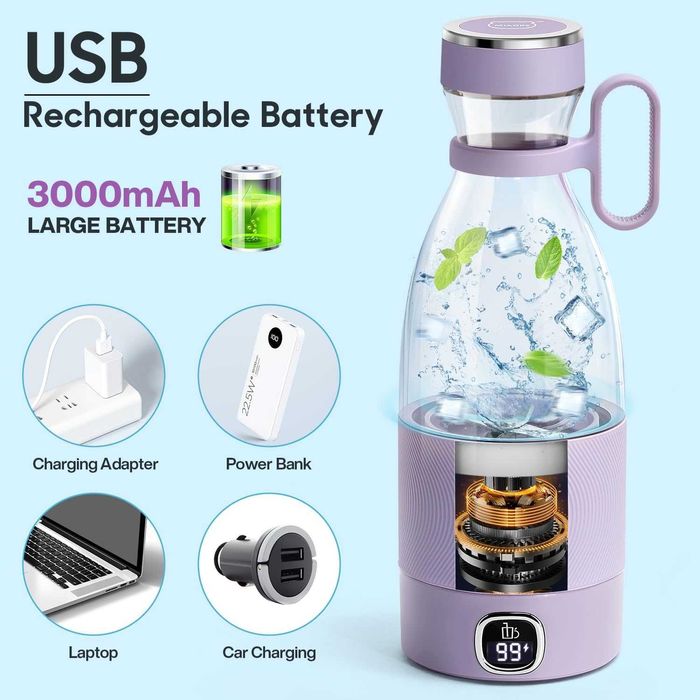 Портативний блендер, соковижималка MIAOKE міні-блендер 350 мл