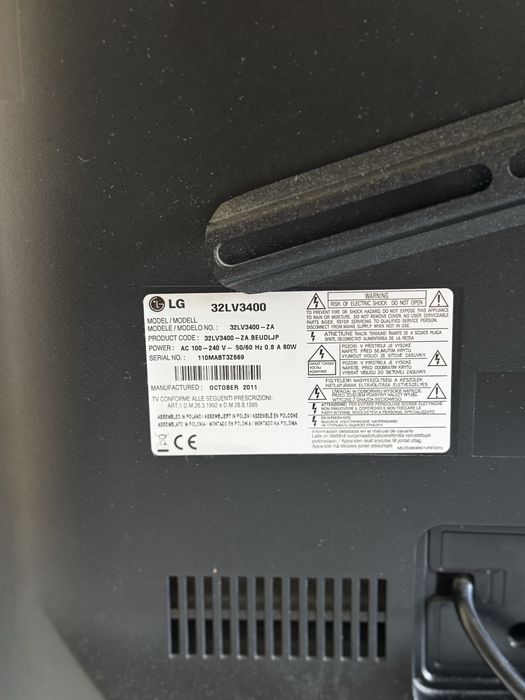 LG 32LV3400 de 2011 em bom funcionamento