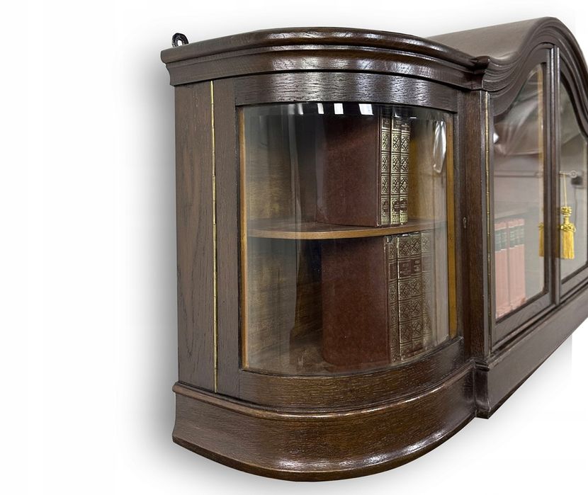 WITRYNA wisząca antyk BIBLIOTEKA podręczna rzeźbiona ROGI OBFITOŚCI