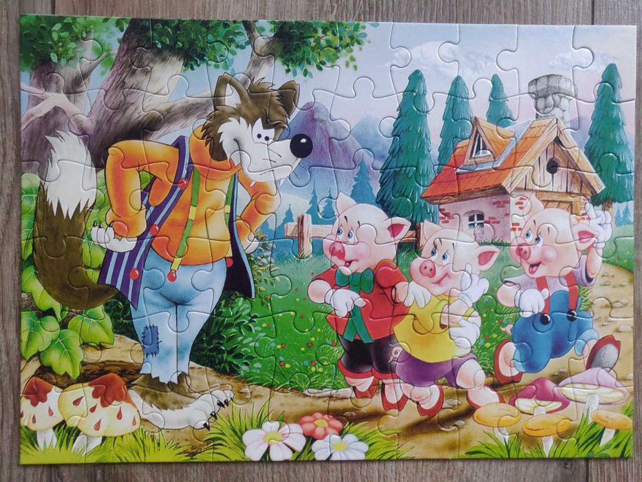 Пазл ,, Три поросенка,, 60 эл. Castorland, картинка 23х32 см.