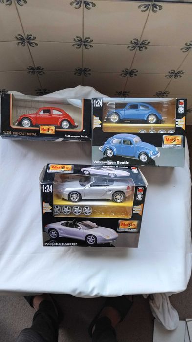 Carros miniatura volkswagen beetle/porsche para coleção da Maisto