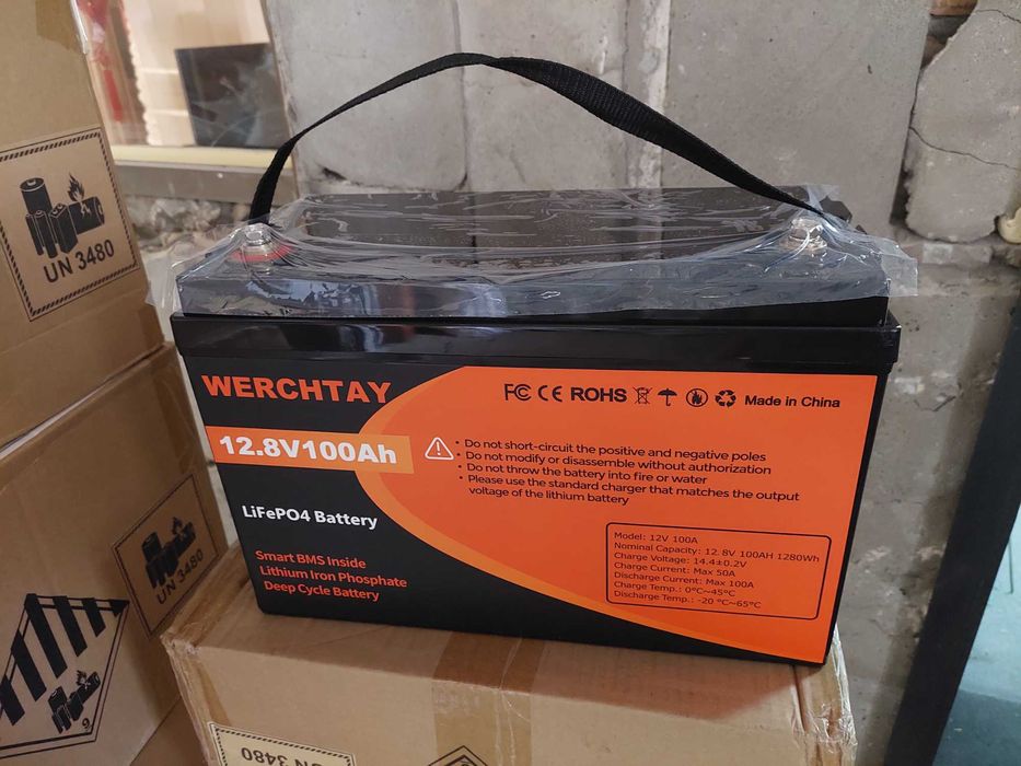 Акумулятор WERCHTAY 12V 1280Wh/100Ah LiFePO4 ( В наявності Київ )