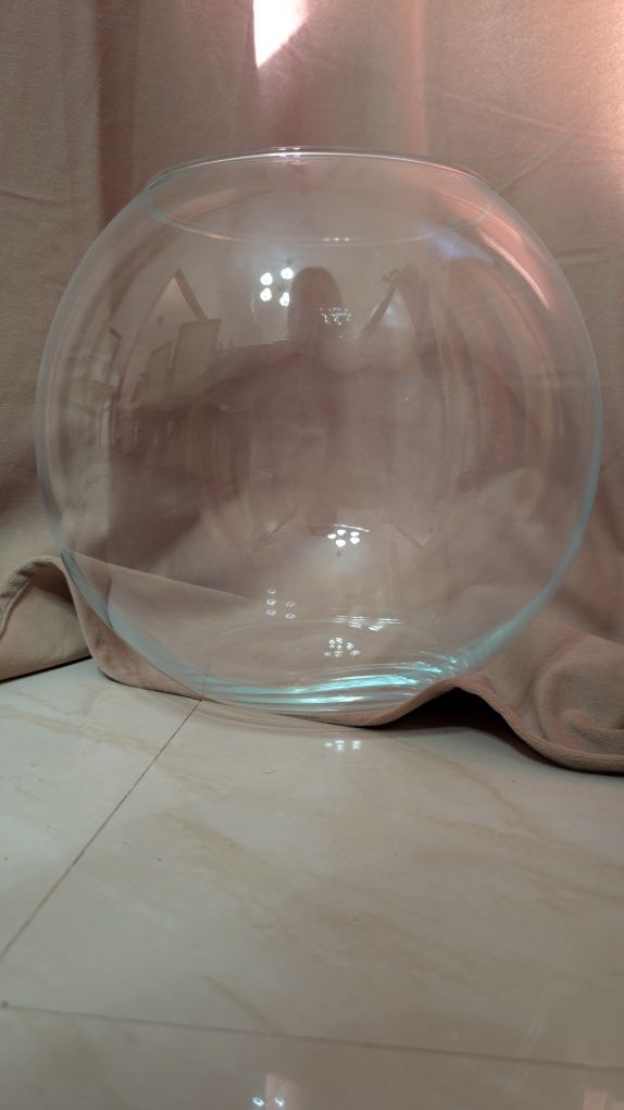Aquário Oval de Vidro