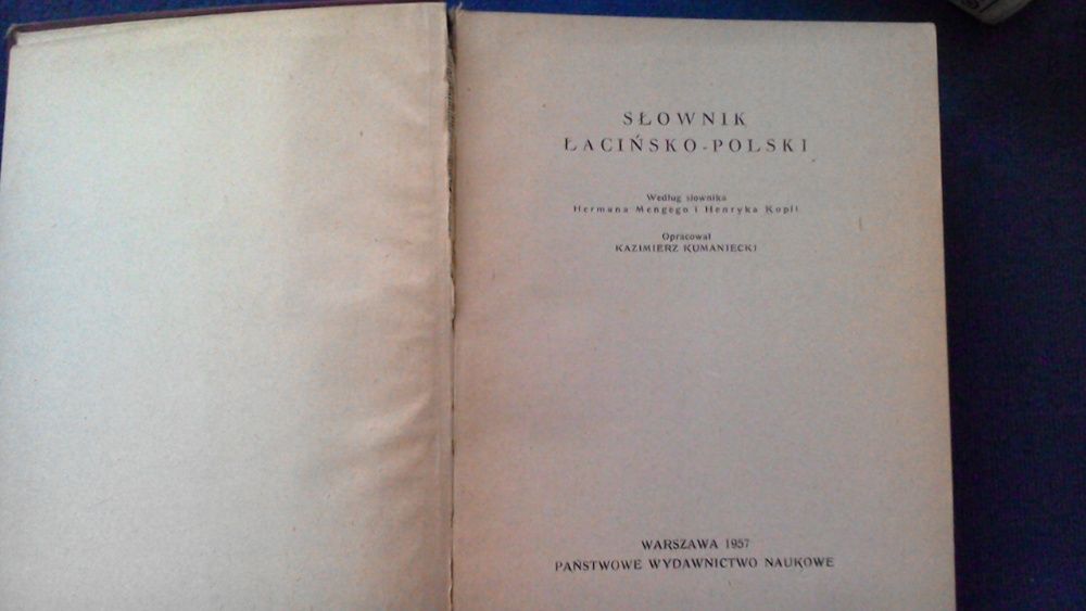 PWN Słownik łacińsko polski wydanie z 1957 i z 1986