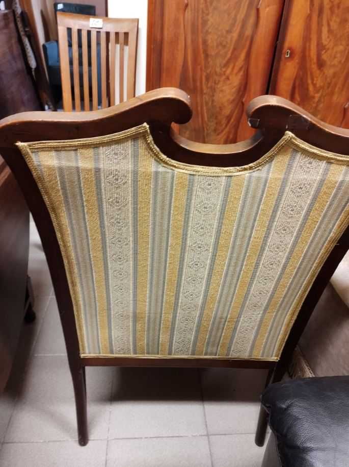 Fotel drewniany stylizowany tapicerowany solidny wygodny FV DOWÓZ