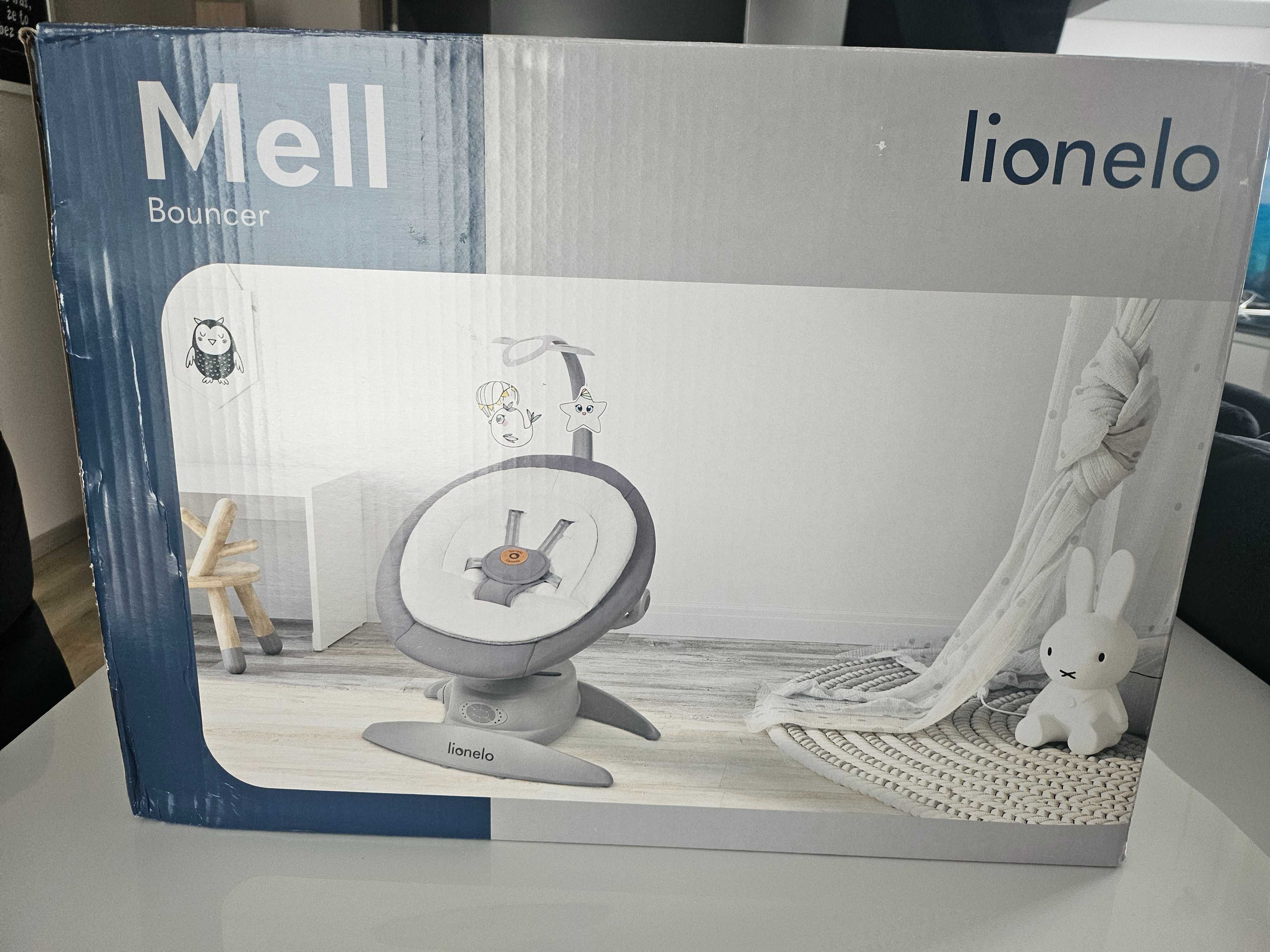 Lionelo Mell leżaczek bujaczek od urodzenia do 9kg Grey Stone