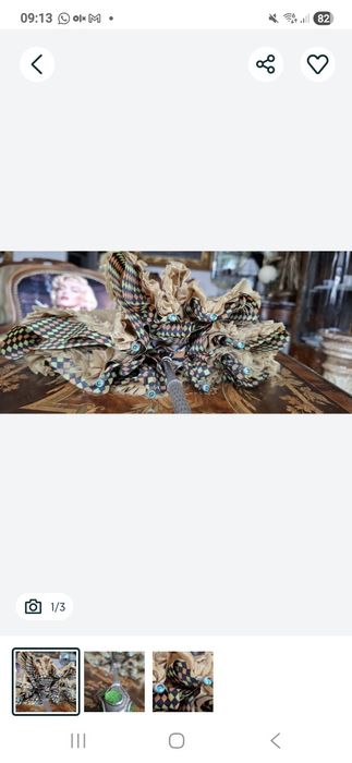 Parasolka z podwójnym podszyciem, pięknie ozdabiana