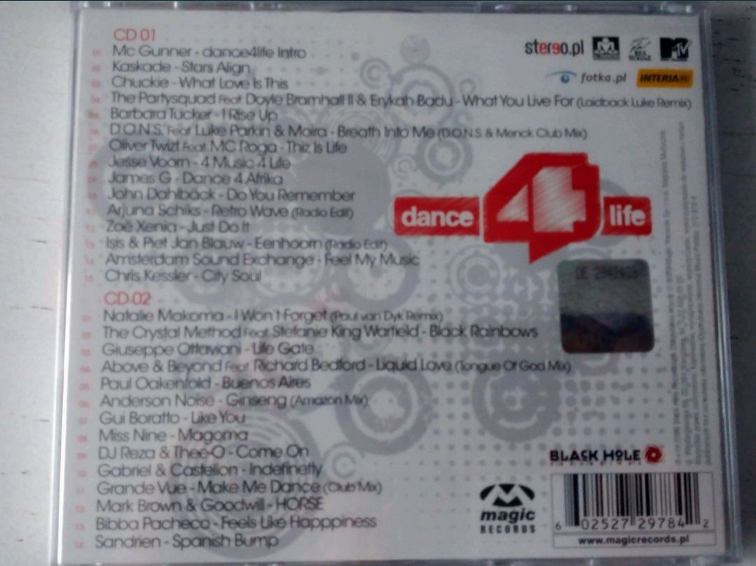 Komplet dwóch płyt CD z muzyką dance