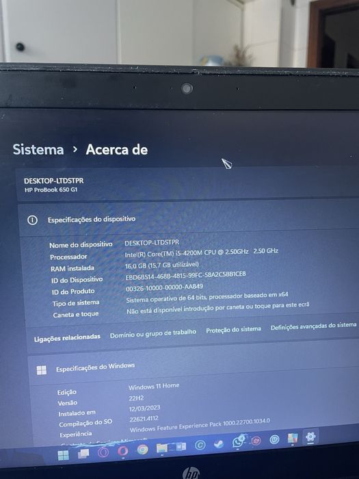 Pc HP ProBook 650 G1 em ótimo estado