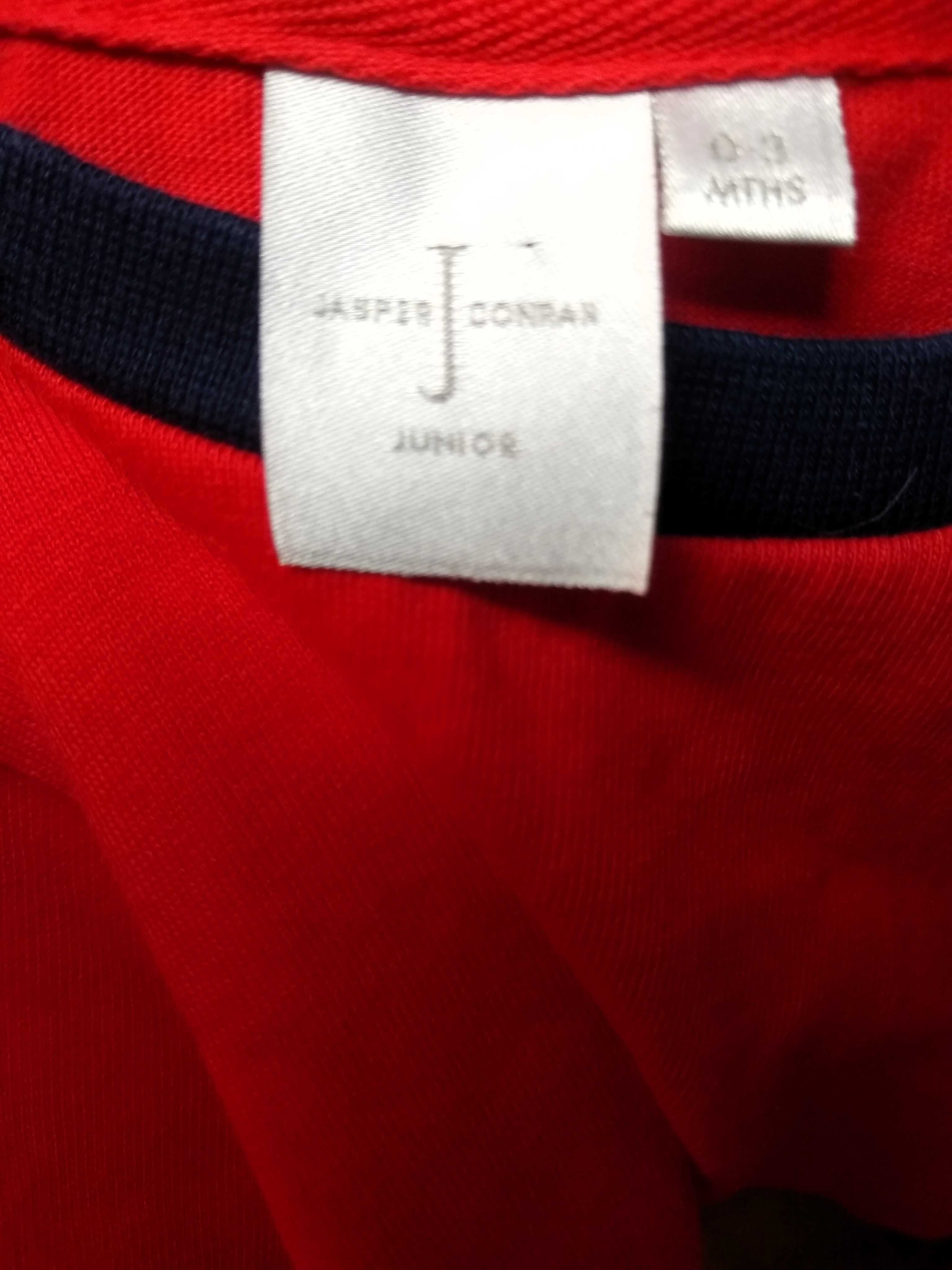 T-shirt czerwony bawełniany Jasper Conran rozmiar 62cm