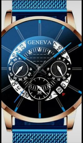 Męski niebieski zegarek