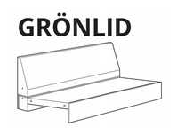 nowe siedzisko / oparcie sofy sekcji 2-osob. IKEA gronlid 105.004.17