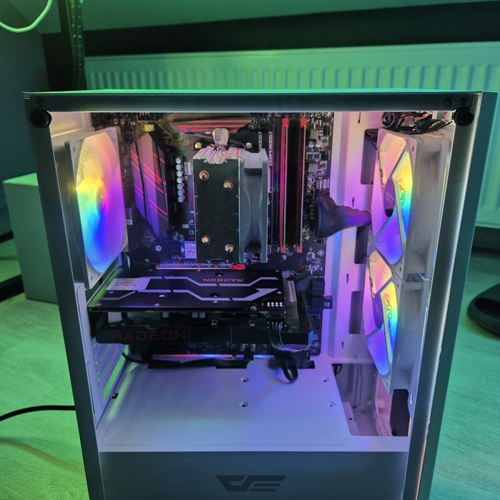 Komputer RX6600XT/R5 5500/16GB ram/Gamingowy Okazja RGB  gwarancja w10