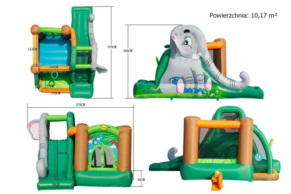 Dmuchany plac zabaw Happy Hop  wesoły słonik dmuchaniec zamek