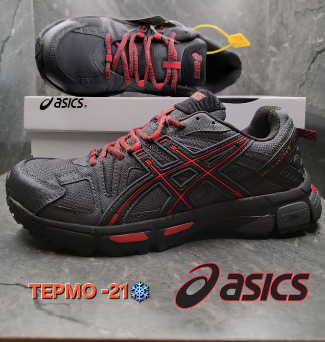 Знижка! Термо -21° Асікс Asics. Gel-Kahana 8 Black Red Кросівки чолові