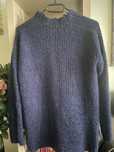 Sweter damski granatowy gruby oversize