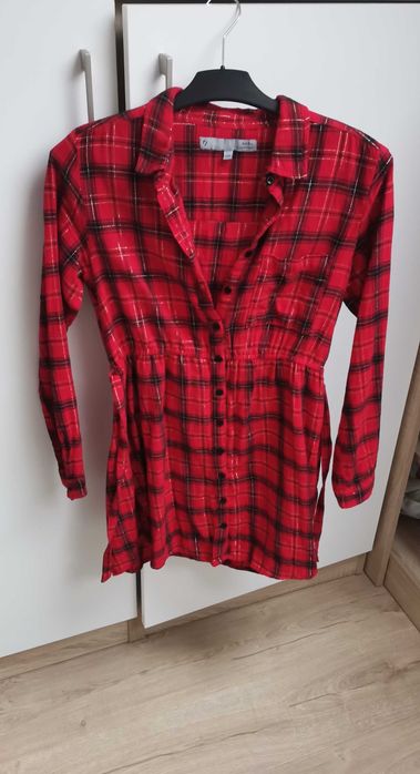 Sukienka 158 Reserved Kids czerwona w kratkę