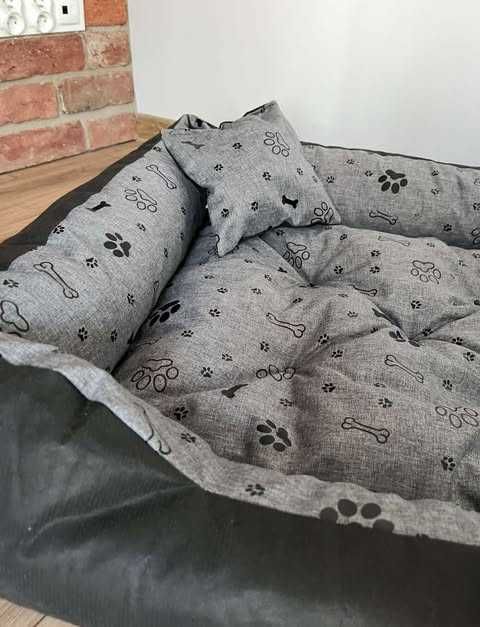 Legowisko dla psa Nowe 115x95 XL Szare wodoodporne z poduszkami GRATIS