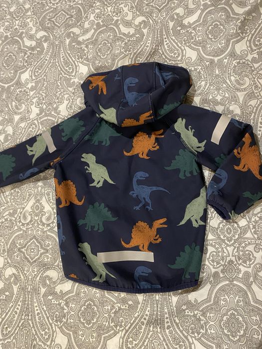 H&M 98 kurtka przeciwdeszczowa softshell dinozaury wodoodporna