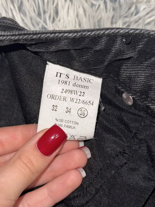 Джинси жіночі широкі, прямого крою, 36 розмір