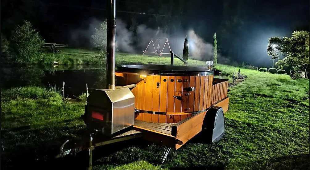 Mobilna balia + sauna / jacuzzi do wynajęcia SPA WOLNE TERMINY SAUNA