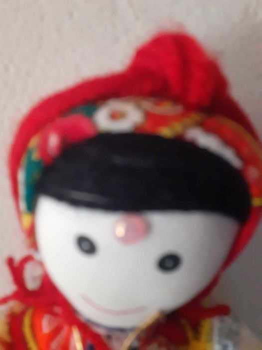 Boneca minhota artesanal em pano (30cm +/-)