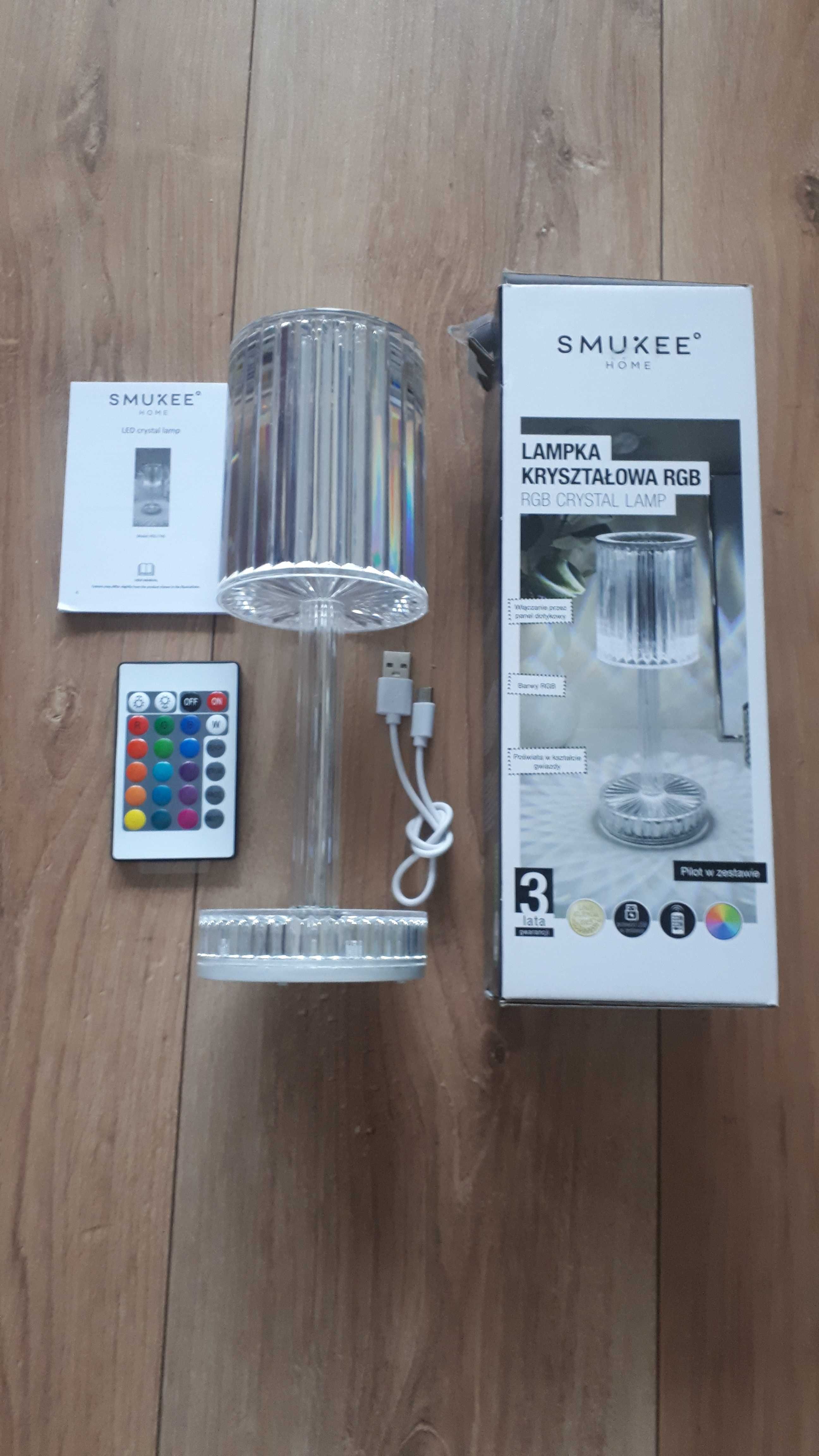 NOWA !! Lampka kryształowa RGB na ładowarkę