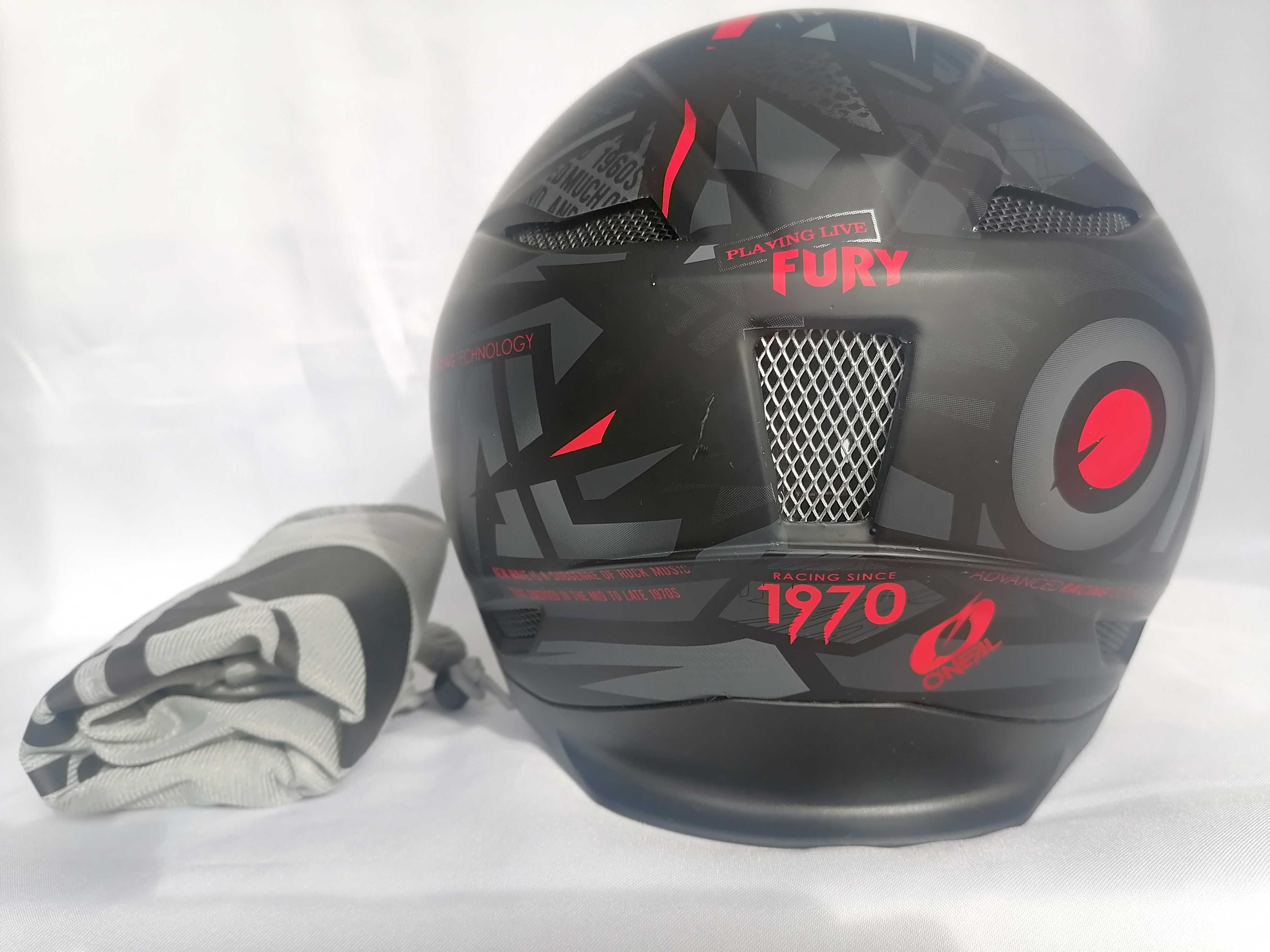Kask motocross O'Neal Fury Helmet Solid Synthy Black L 59-60cm