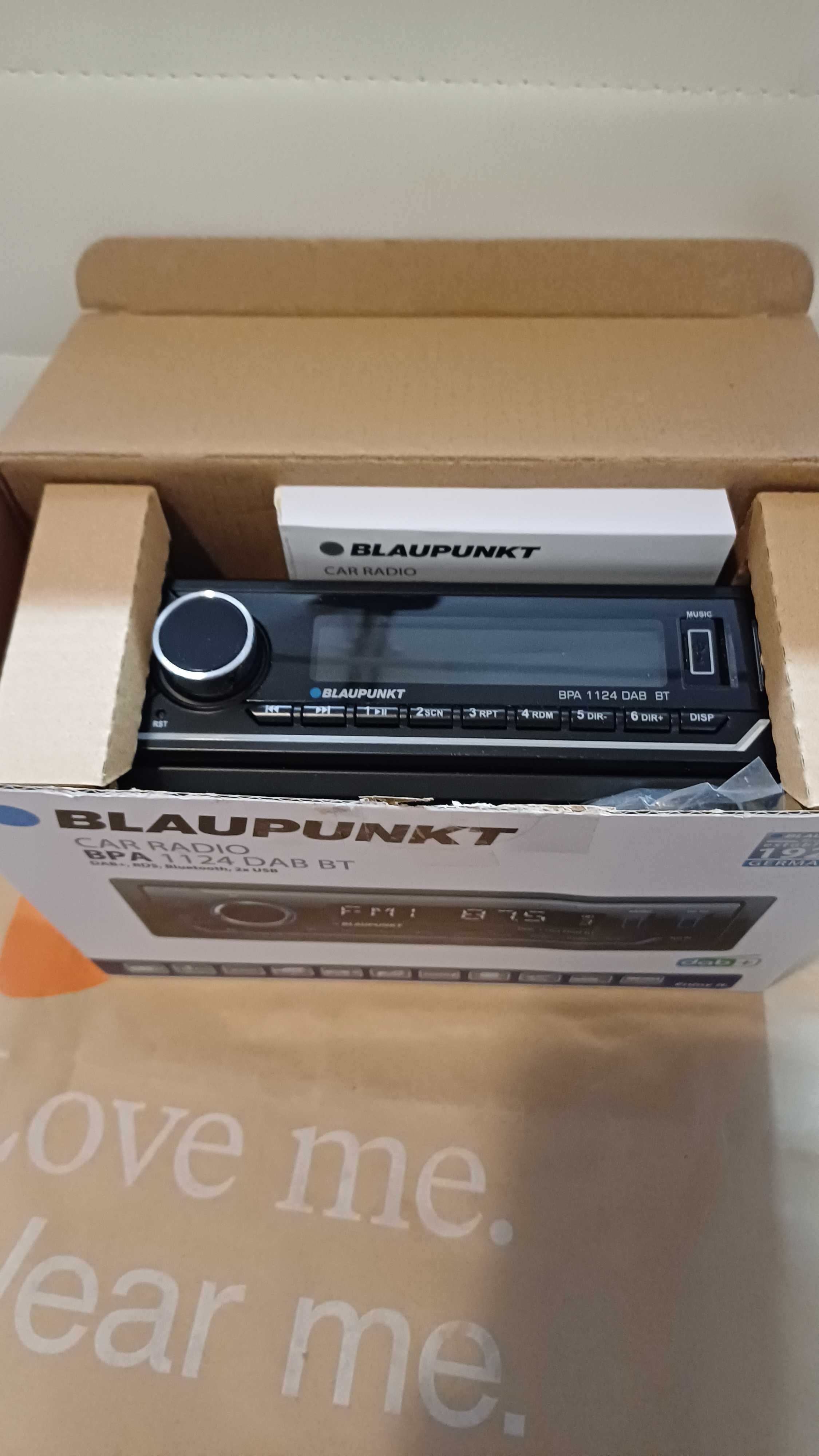 Blaupunkt BPA1124DAB BT DAB Radio samochodowe AUX USB Bluetooth .