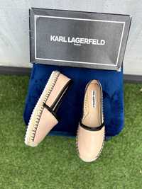 Кожаные туфли эспадрильи Karl Lagerfeld оригинал слипоны