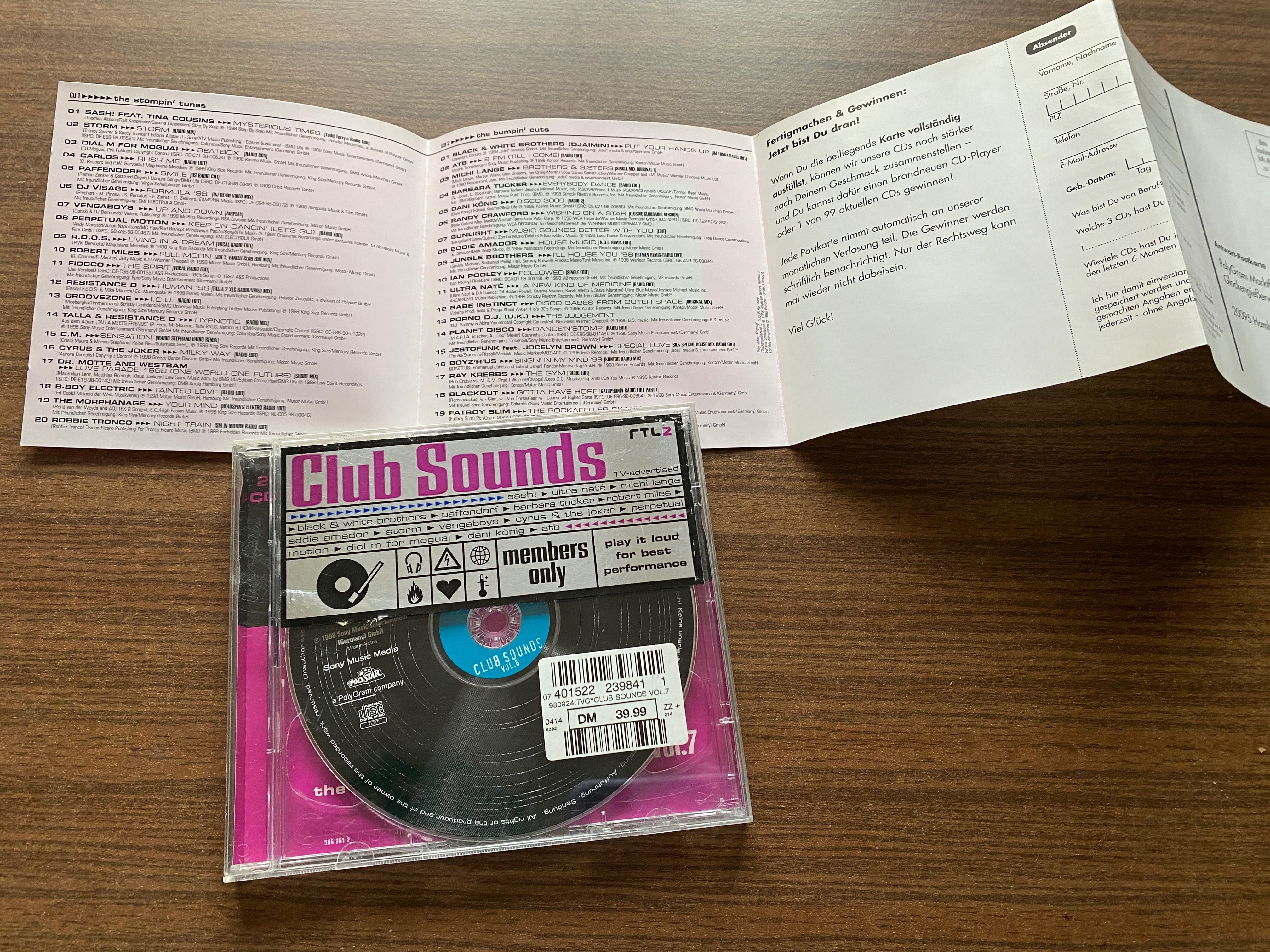 Музыкальный CD "Club Sounds Vol.7" (2 CD) (немецкий оригинал)