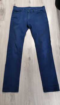 Spodnie jeansy slim fit niebieskie blue rozmiar L/XL