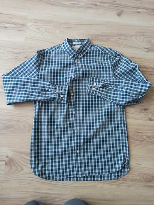 Koszula H&M w zieloną kratkę S Regular Fit