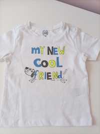 Nowy biały t-shirt Smyk Cool Club dla chłopca dla dziewczynki